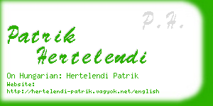 patrik hertelendi business card